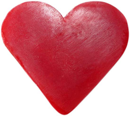 6x Heart Guest Soaps - Raspberry guest-soaps ,valentine-s-day