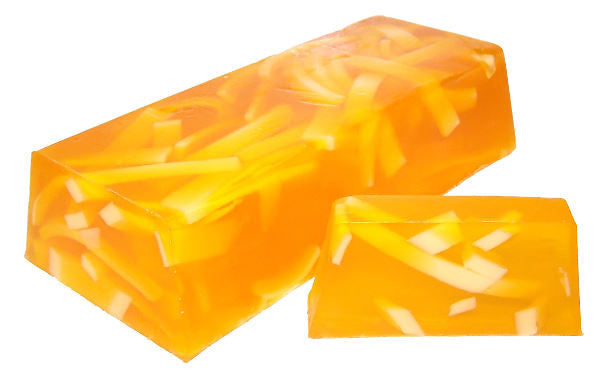 Orange Zest Soap Slice, approx 100gr bathroom-heaven ,handcrafted-soap-loaves ,buy-per-slice ,handmade-soap