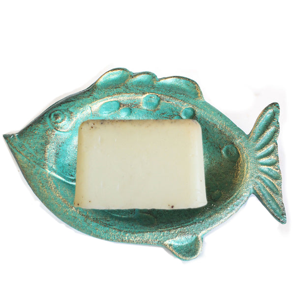 Cast Iron Soap Dish - Fish - Verdigris cast-iron-soap-dishes ,cast-iron-products ,cast-iron-soap-dishes