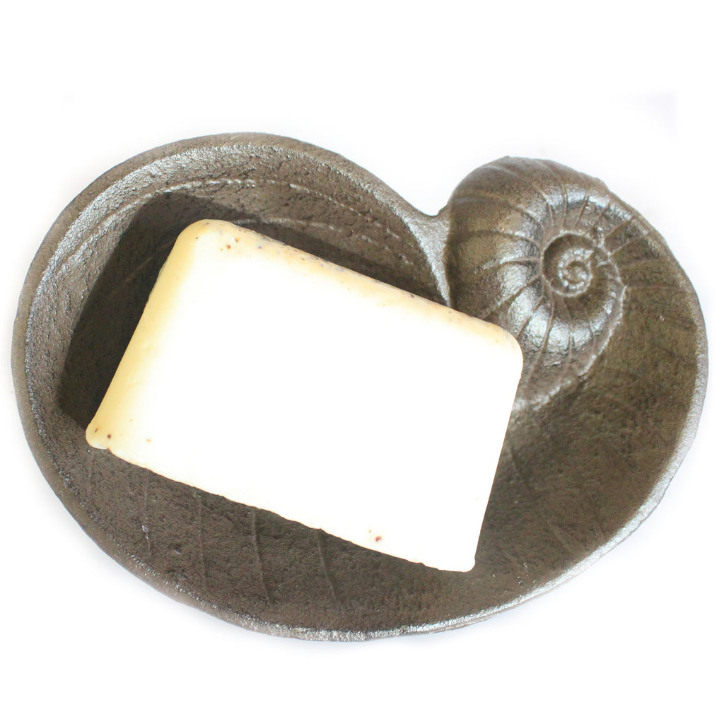 Cast Iron Soap Dish - Shell - Natural cast-iron-soap-dishes ,cast-iron-products ,cast-iron-soap-dishes