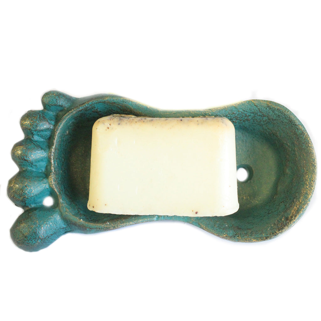 Cast Iron Soap Dish - Foot - Verdigris cast-iron-soap-dishes ,cast-iron-products ,cast-iron-soap-dishes