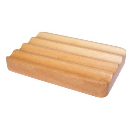 Hemu Wood Soap Dish - Corrugated woden-soap-dishes